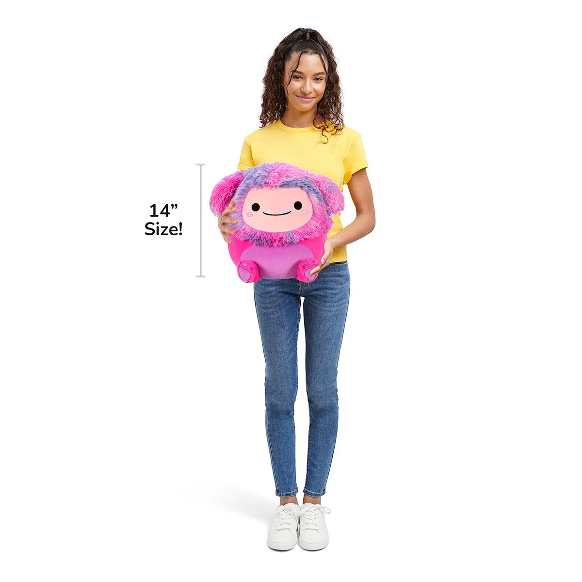 Squishmallows 14" Woxie Magenta Bigfoot | Jazwares