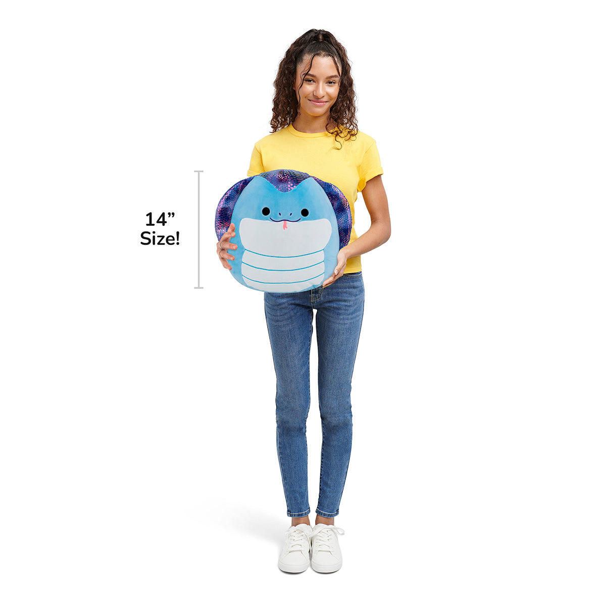 Squishmallows 14" Suzmac the Blue Cobra | Jazwares