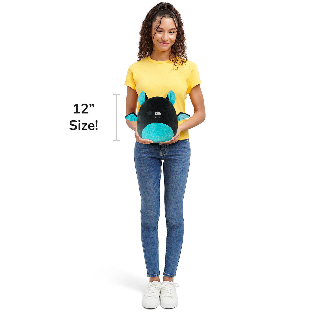 Squishmallows 12" Aldous the Black and Teal Fruit Bat | Jazwares