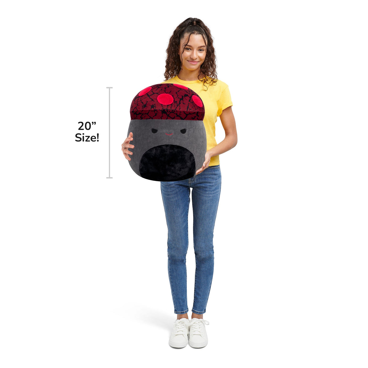 Squishmallows 20-Inch Gert the Maroon and Black Mushroom | Jazwares