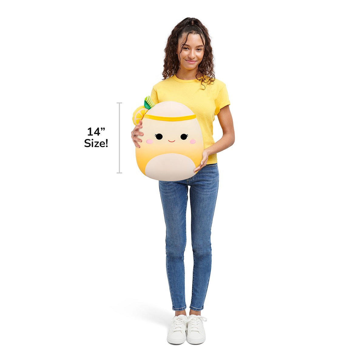 Squishmallows 20-Inch Medina the Yellow Lemonade Slushie | Jazwares