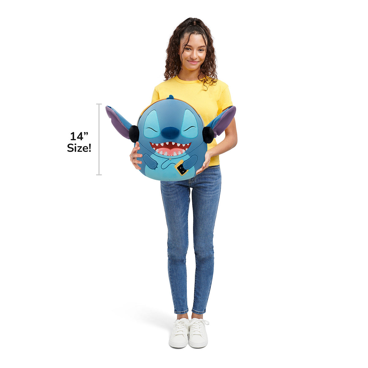 Squishmallows 14" Disney Stitch with Headphones | Jazwares