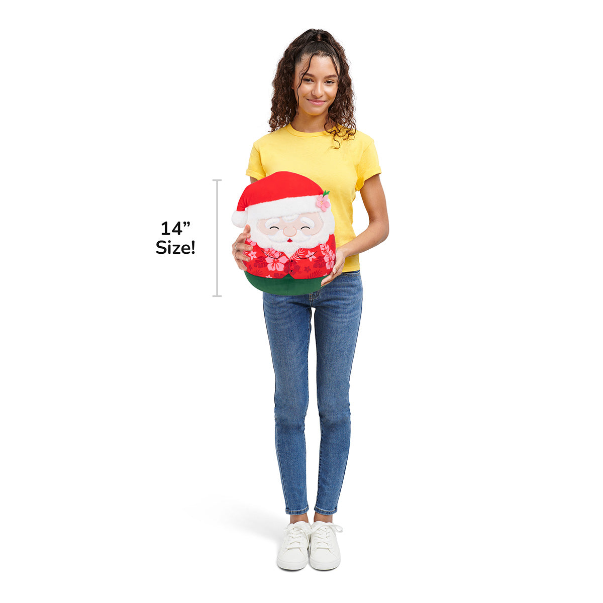 Squishmallows 14" Nick the Santa Claus in Red Hawaiian Shirt | Jazwares