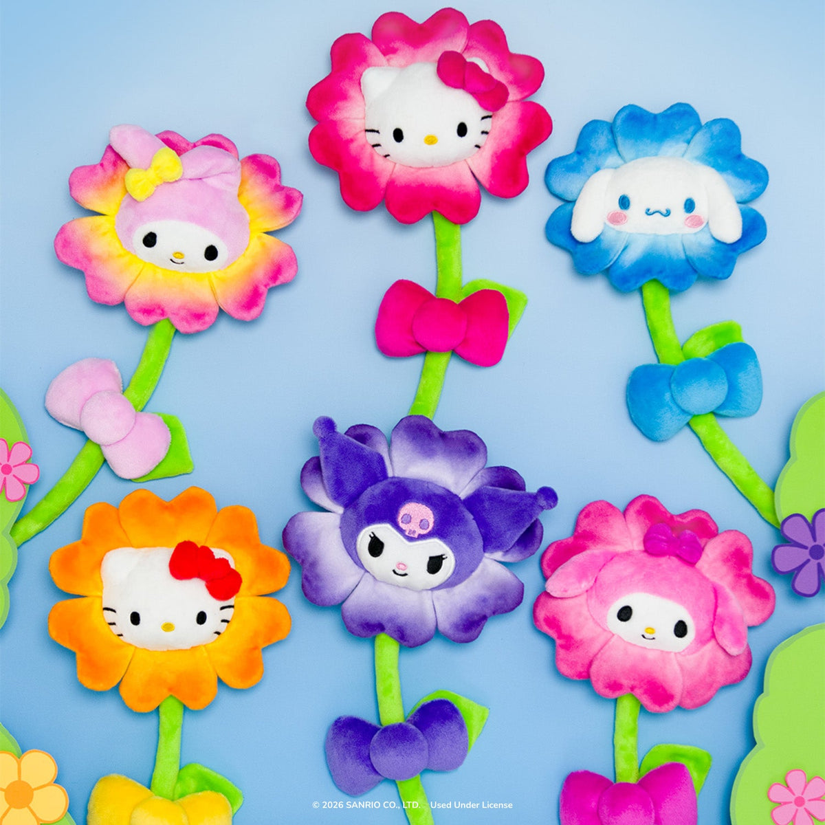 Hello Kitty and Friends 14" Plush Flower 2-Pack - Hello Kitty & My Melody | Jazwares