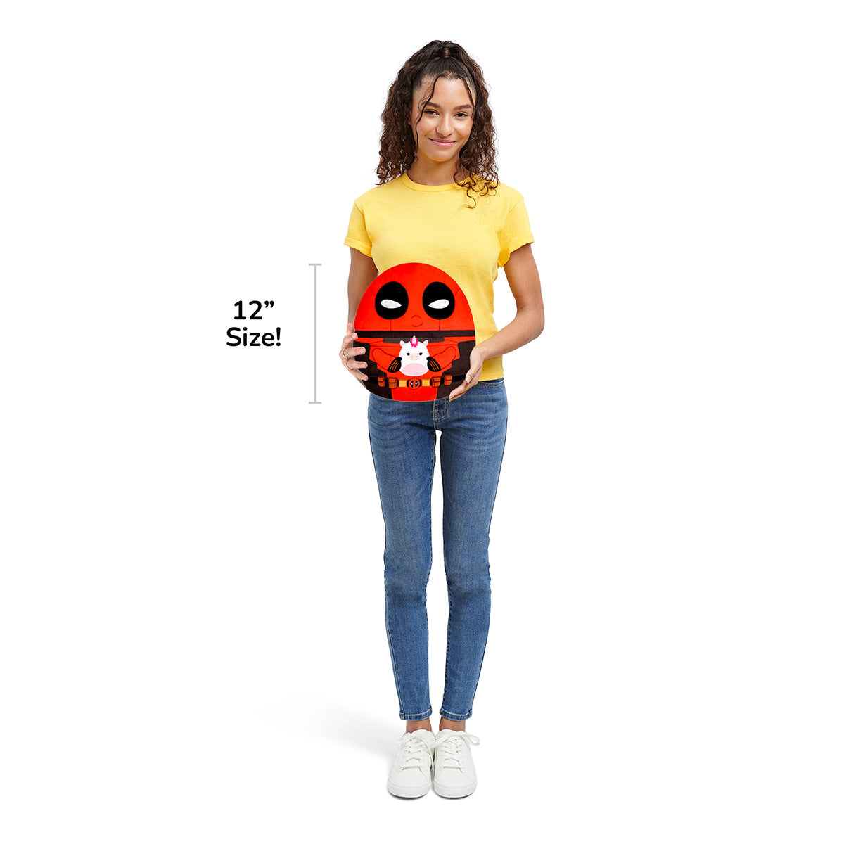 Squishmallows 12" Deadpool Holding Unicorn | Jazwares
