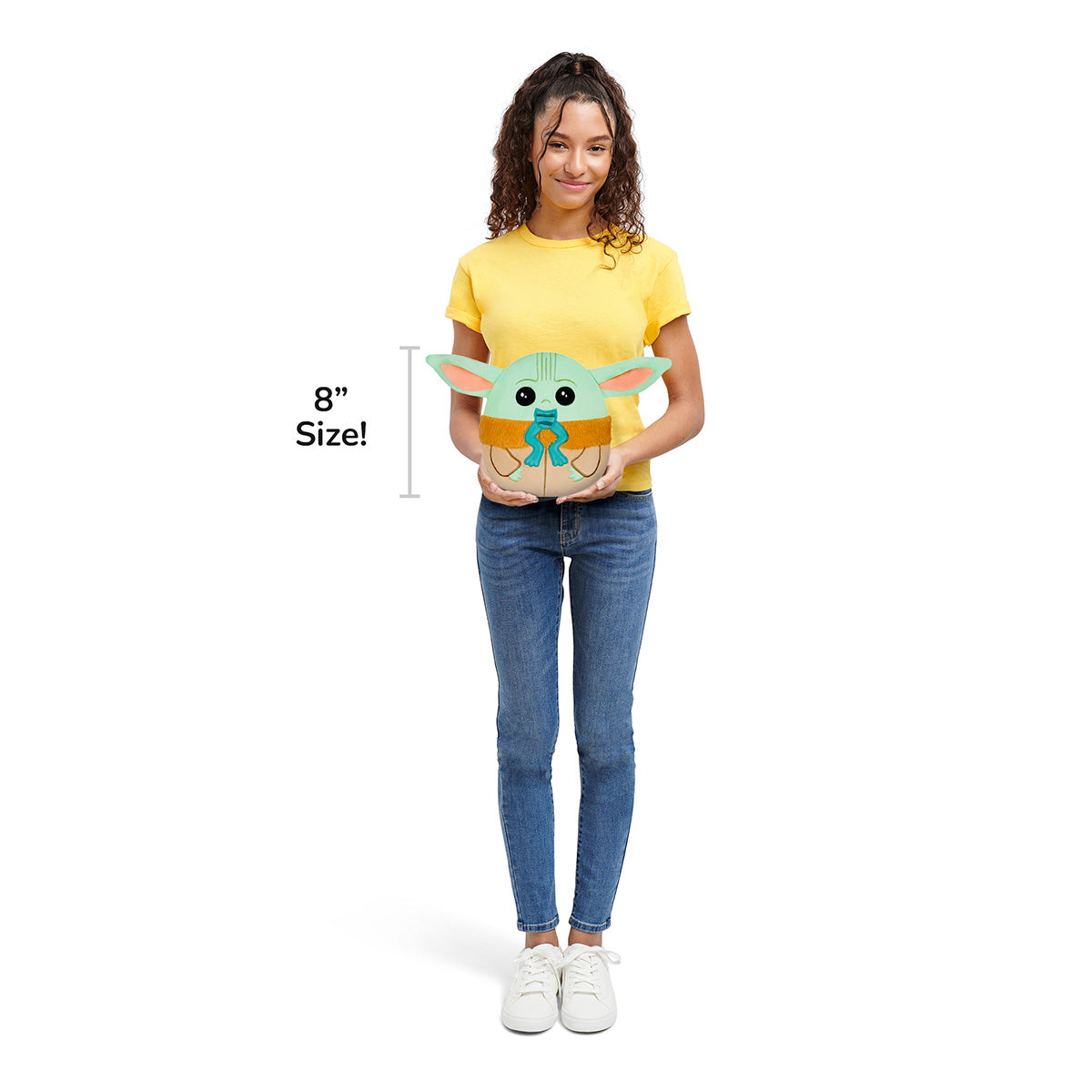Squishmallows 8" Select Series Star Wars Grogu Eating Frog | Jazwares