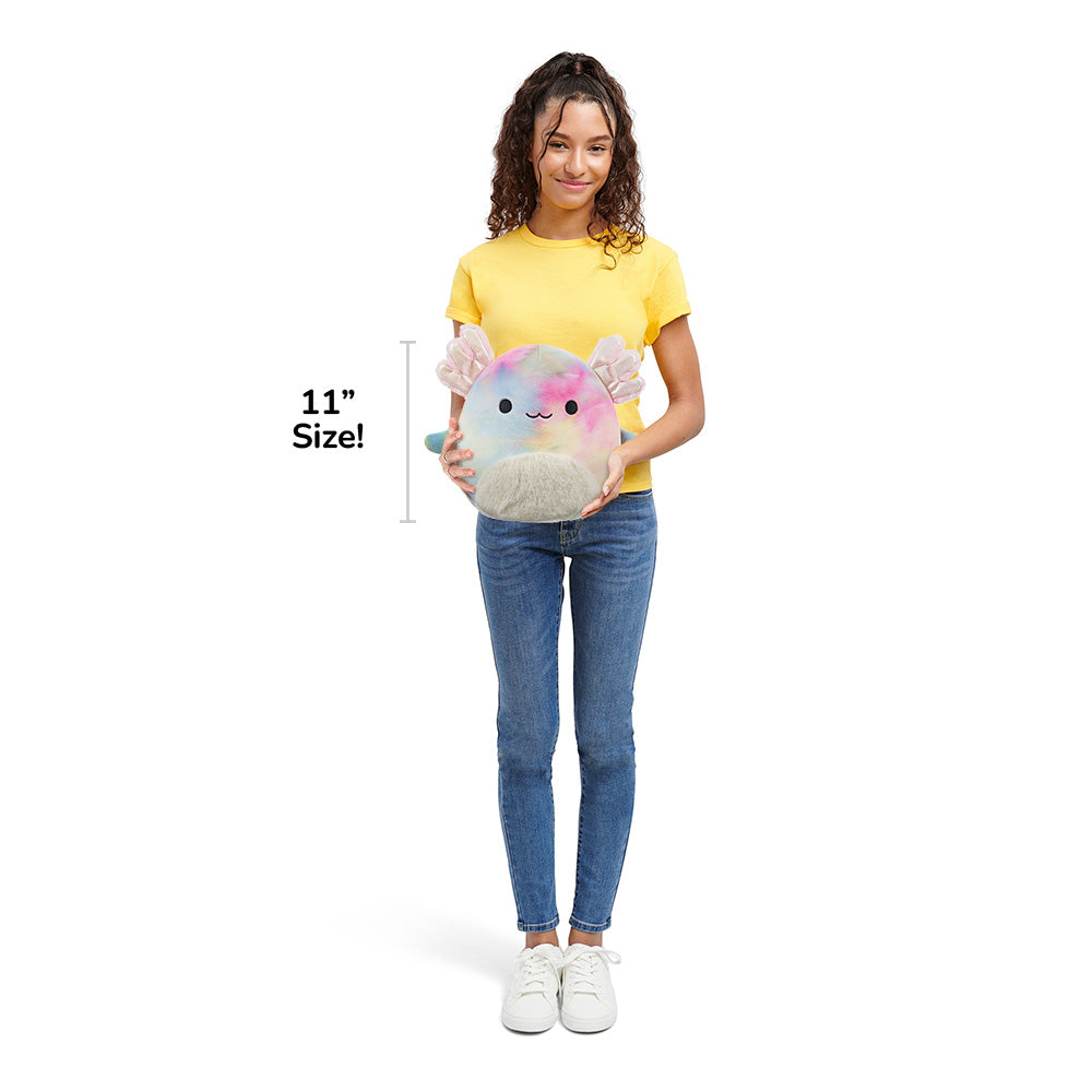 Squishmallows 11" Tinley the Rainbow Tie-Dye Axolotl | Jazwares