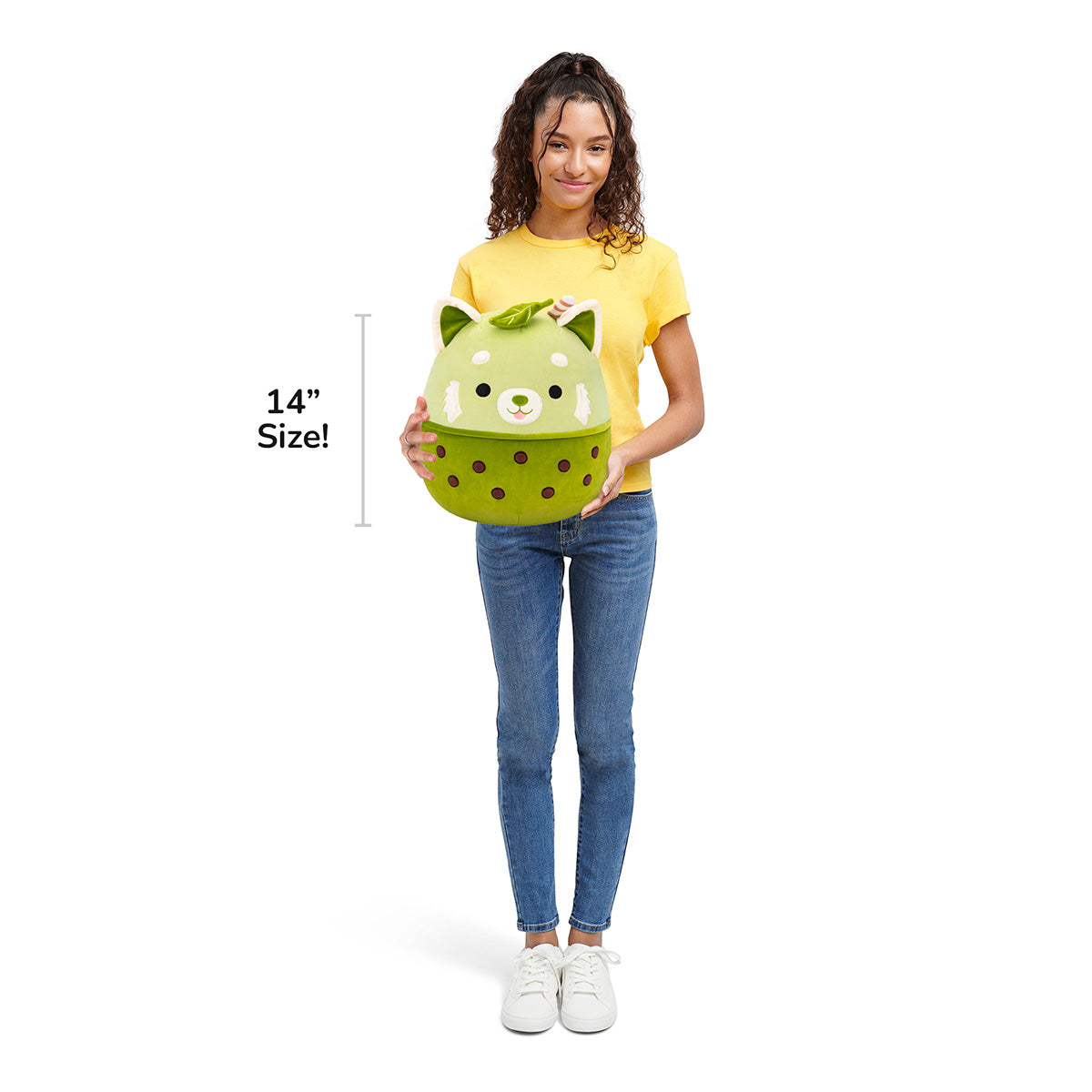 Squishmallows 14" Eitan the Matcha Boba Red Panda | Jazwares