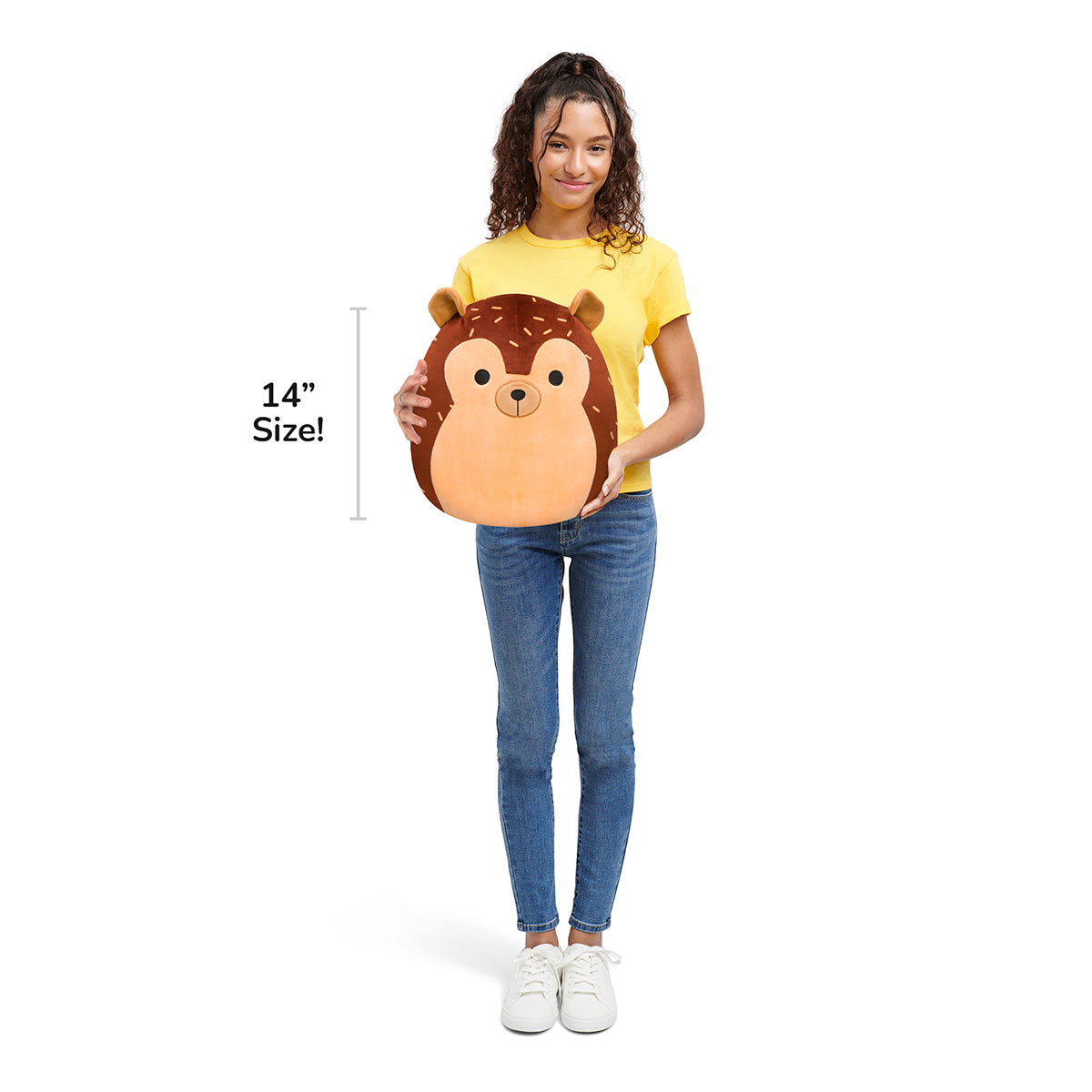 Squishmallows 14" Hans the Brown Hedgehog | Jazwares