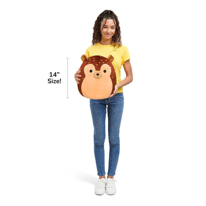 Squishmallows 14" Hans the Brown Hedgehog | Jazwares