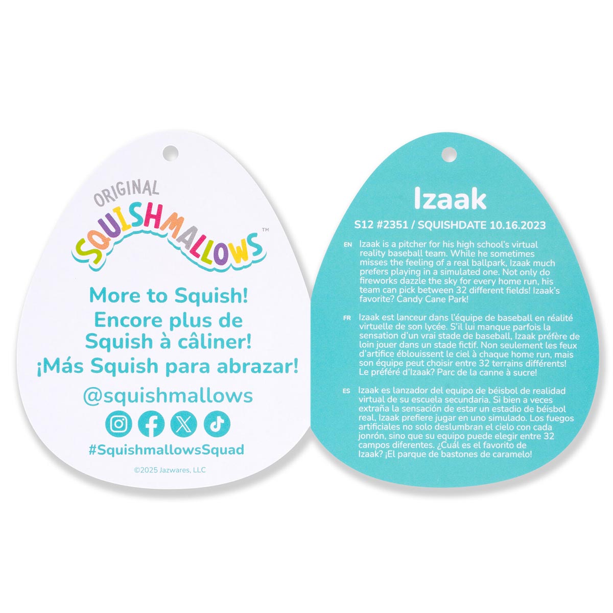 Squishmallows 12" Izaak the Blue Slushy | Jazwares