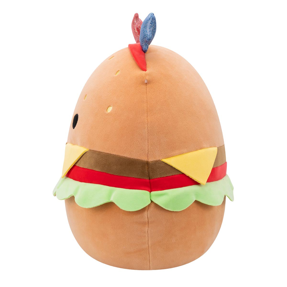 Squishmallows 14" Carl the Cheeseburger with Red and Blue Star Headband | Jazwares