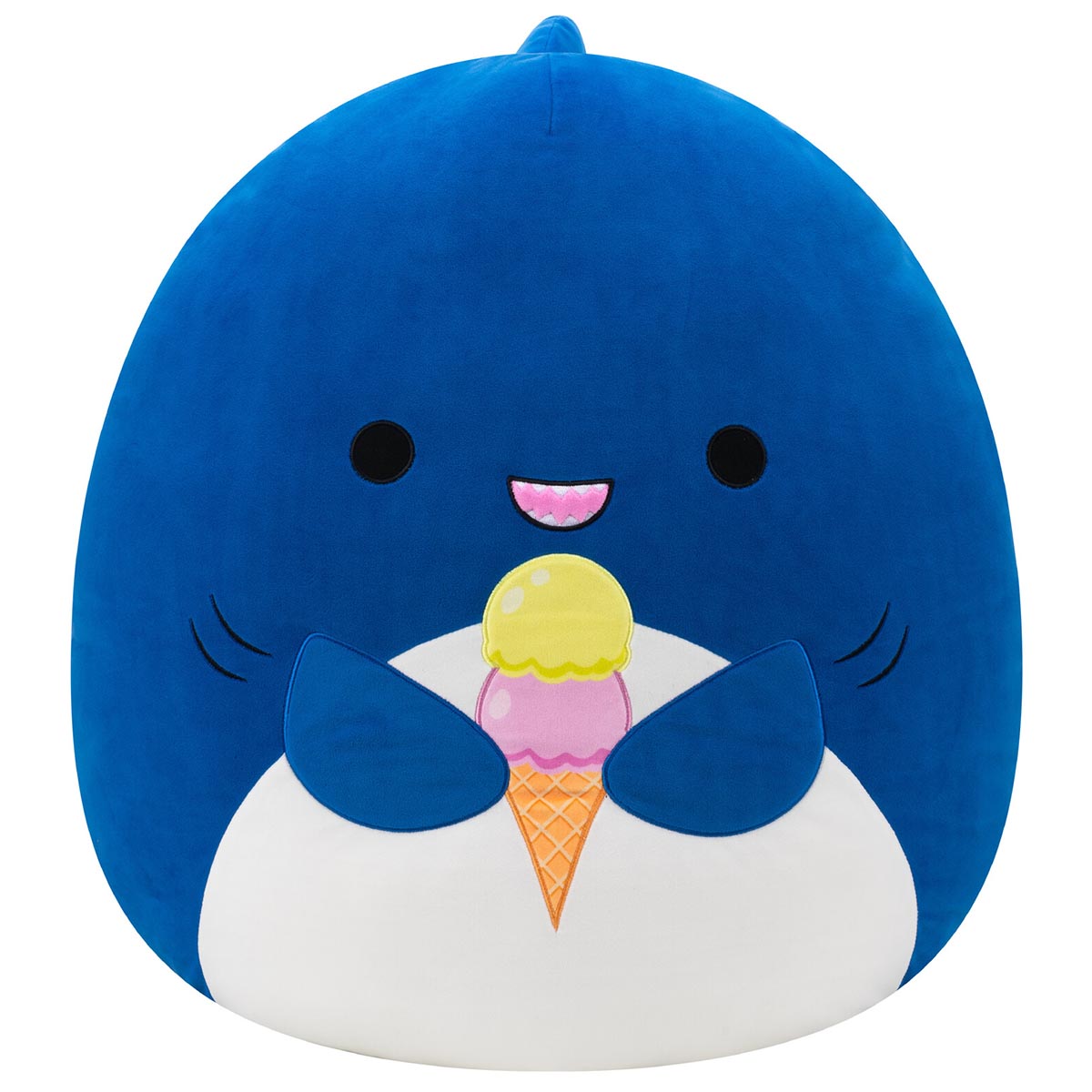 Squishmallows 20" Mav the Blue Shark Holding Ice Cream | Jazwares