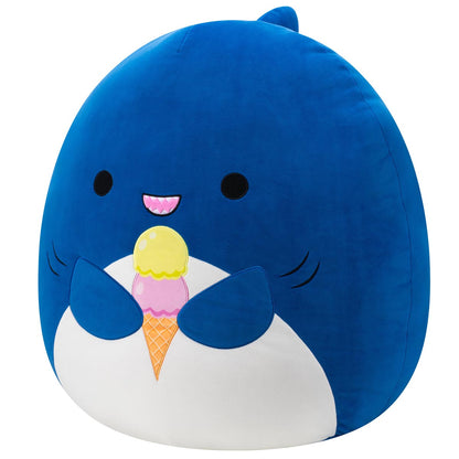 Squishmallows 20" Mav the Blue Shark Holding Ice Cream | Jazwares
