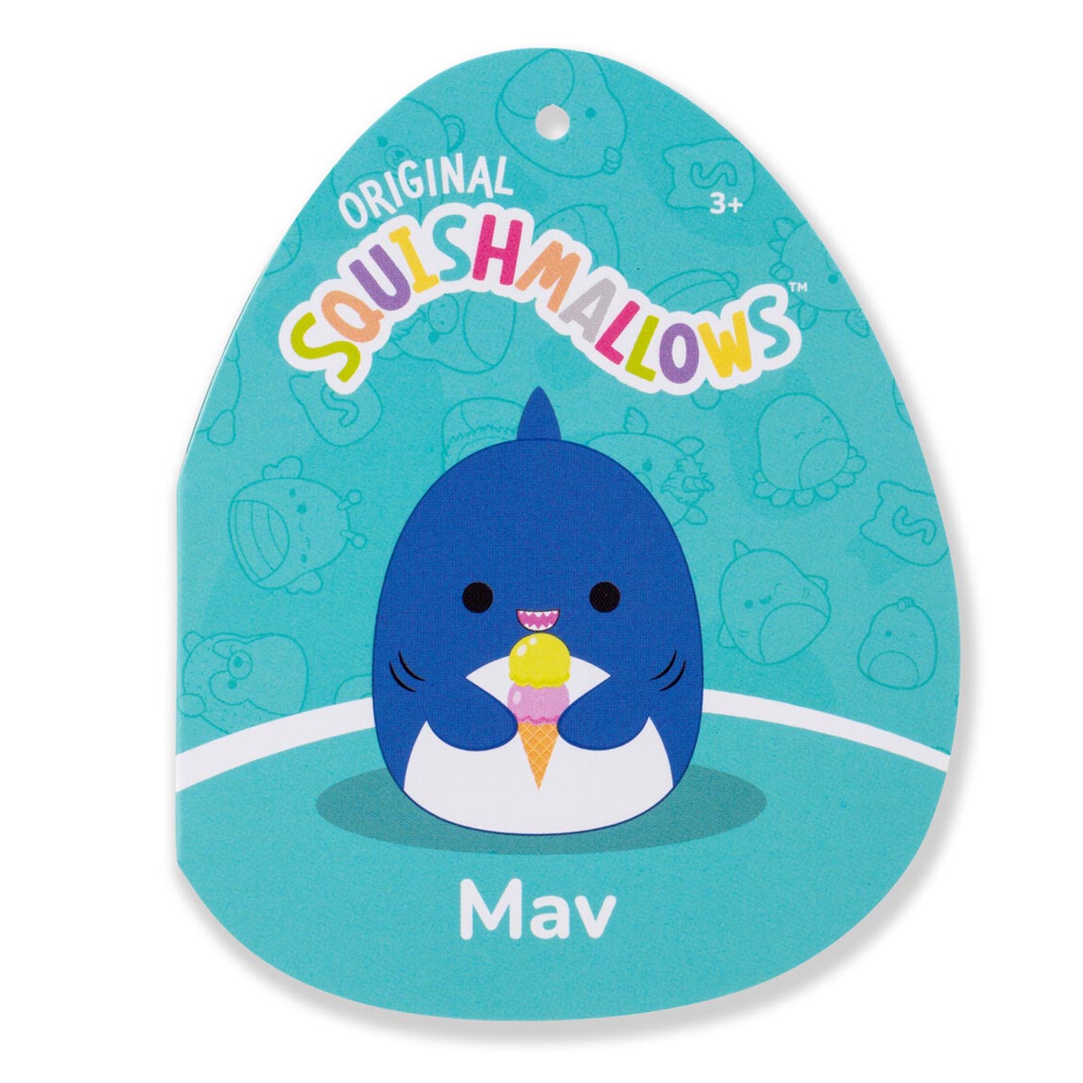 Squishmallows 20" Mav the Blue Shark Holding Ice Cream | Jazwares