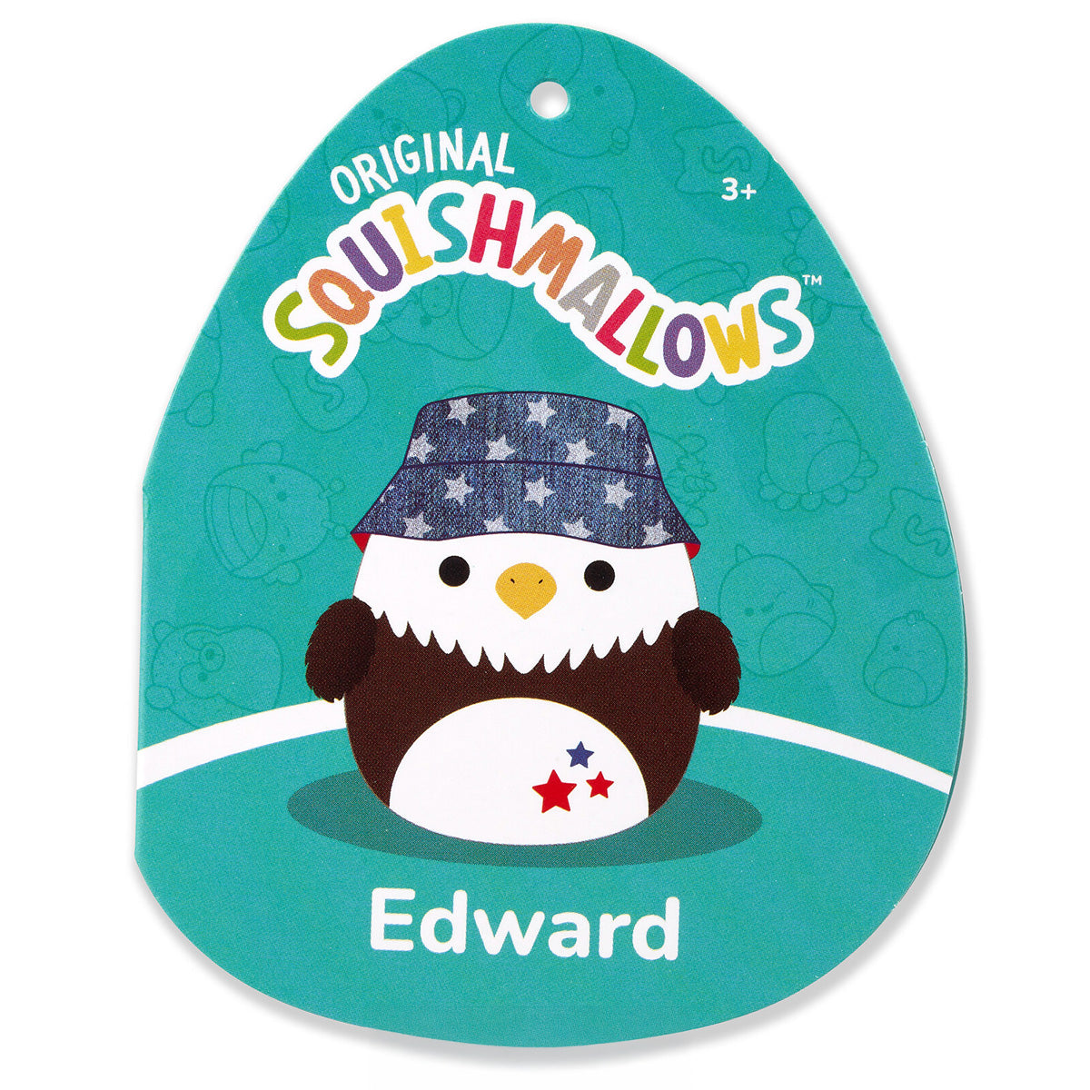 Squishmallows 5" Edward the Bald Eagle with Bucket Hat | Jazwares