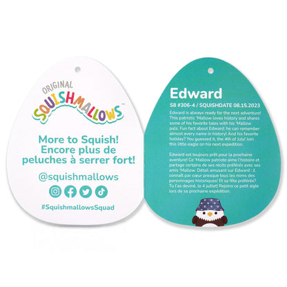 Squishmallows 5" Edward the Bald Eagle with Bucket Hat | Jazwares