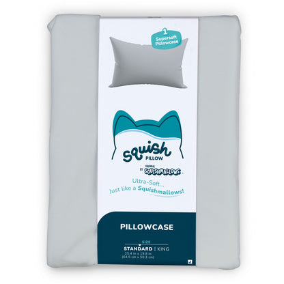 SquishPillow Pillow Case Light Slumber Grey | Jazwares