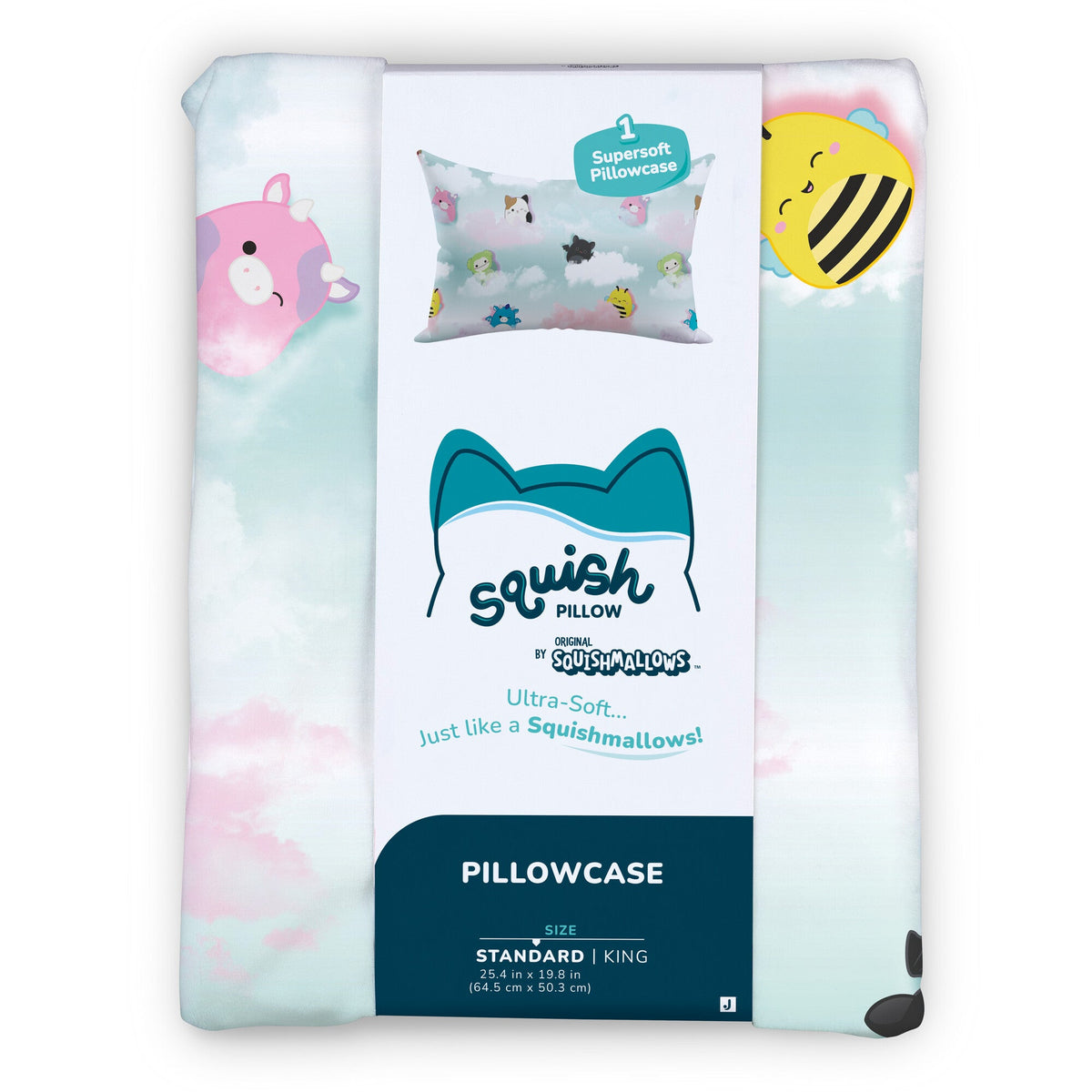 SquishPillow Pillowcase Squishmallows Pillow Cover On Cloud 9 | Jazwares