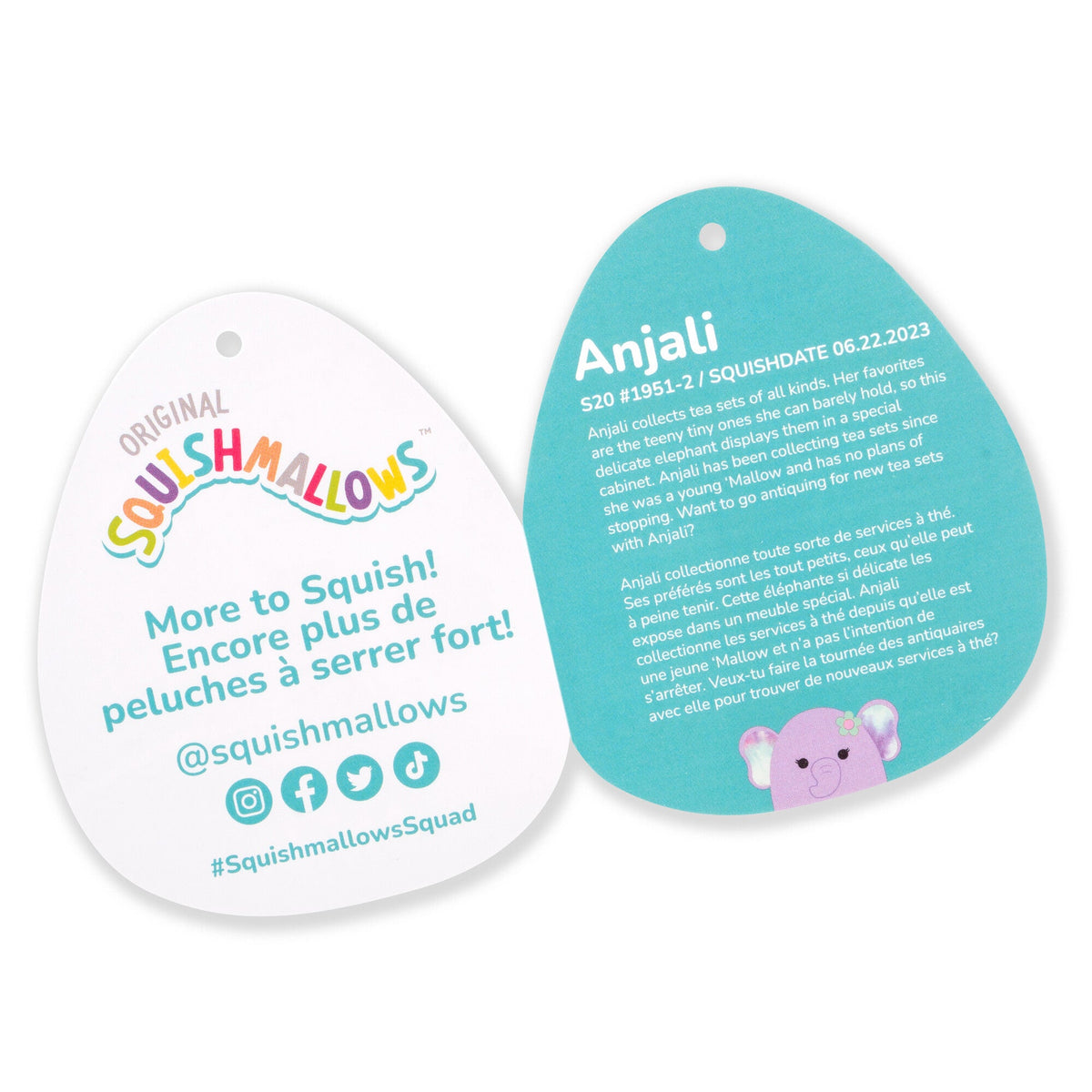 Squishmallows 20" Anjali the Purple Elephant | Jazwares