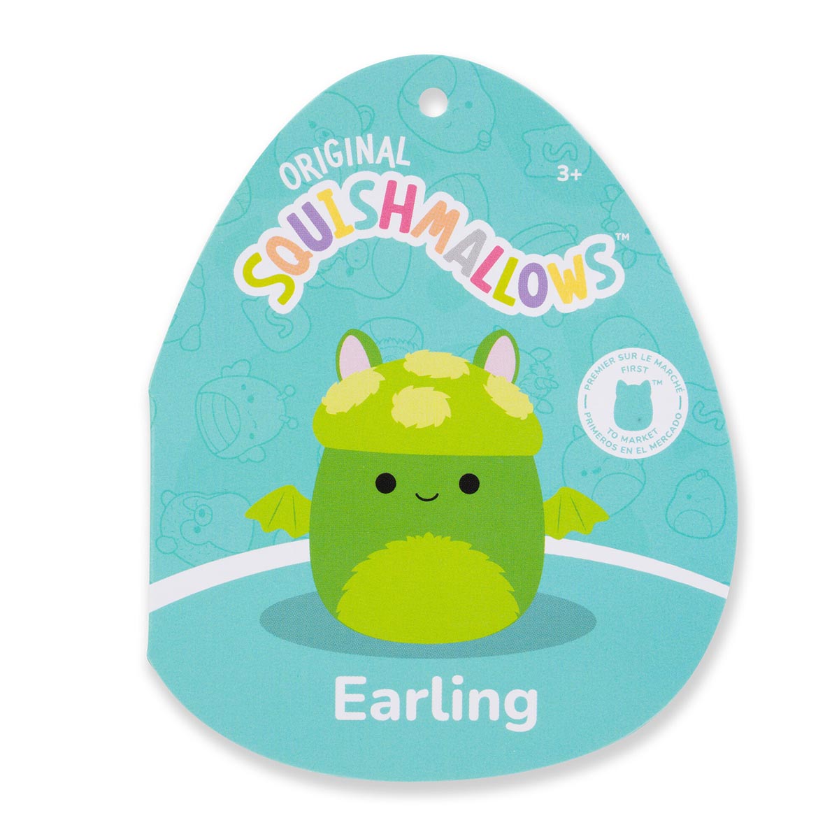 Squishmallows 14" Earling the Neon Green Mushroom Bat | Jazwares