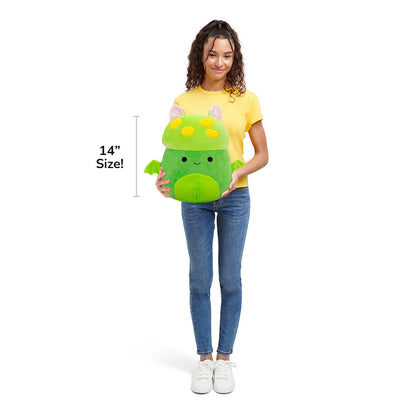 Squishmallows 14" Earling the Neon Green Mushroom Bat | Jazwares
