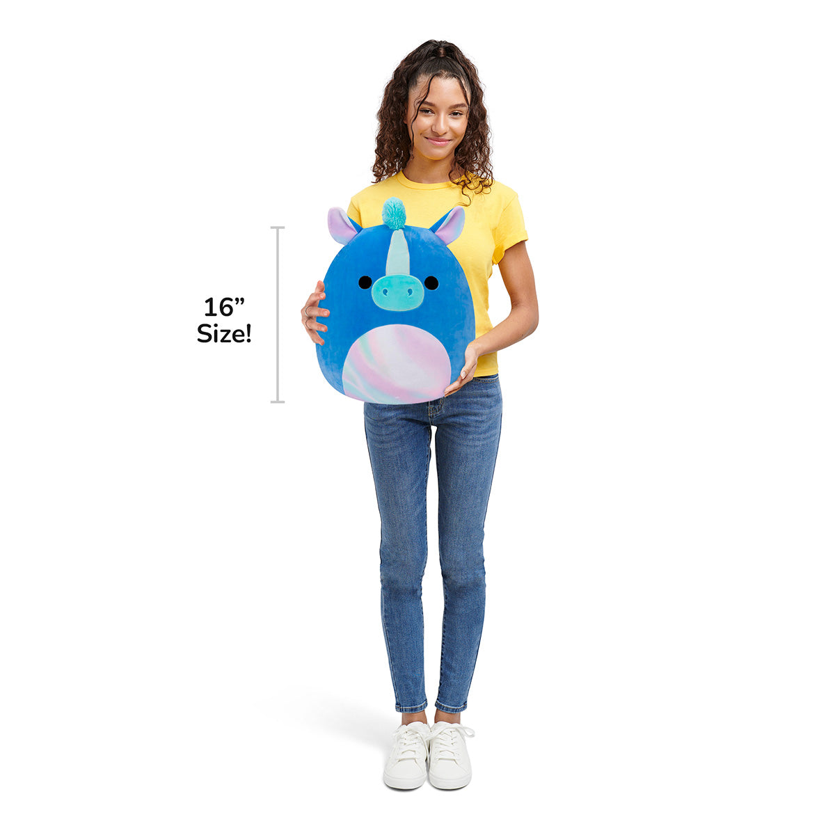Squishmallows 16" Mythical Creature Romano the Blue Hippocampus | Jazwares