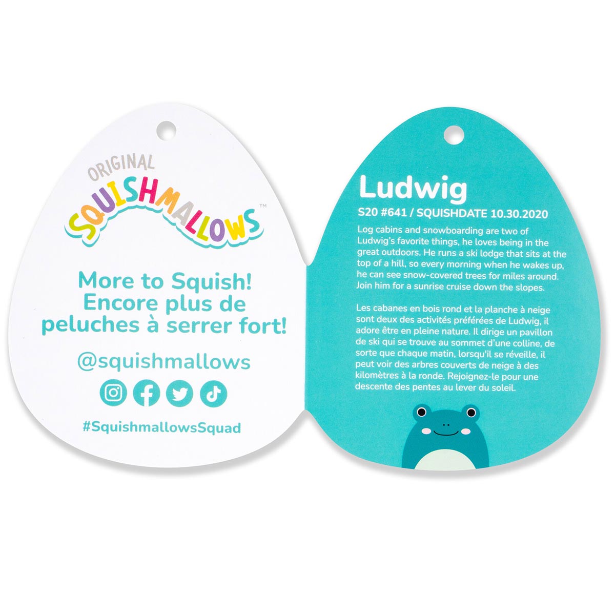 Squishmallows 12" Ludwig the Teal Frog with Mint Green Belly | Jazwares