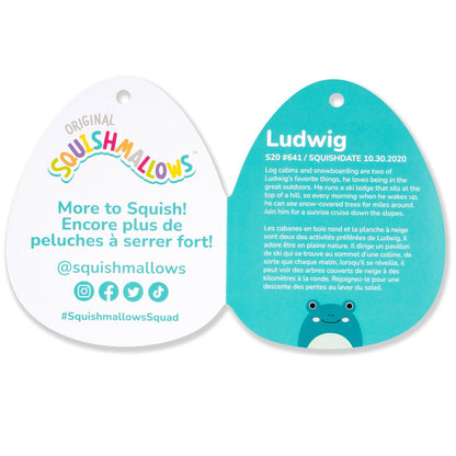 Squishmallows 12" Ludwig the Teal Frog with Mint Green Belly | Jazwares