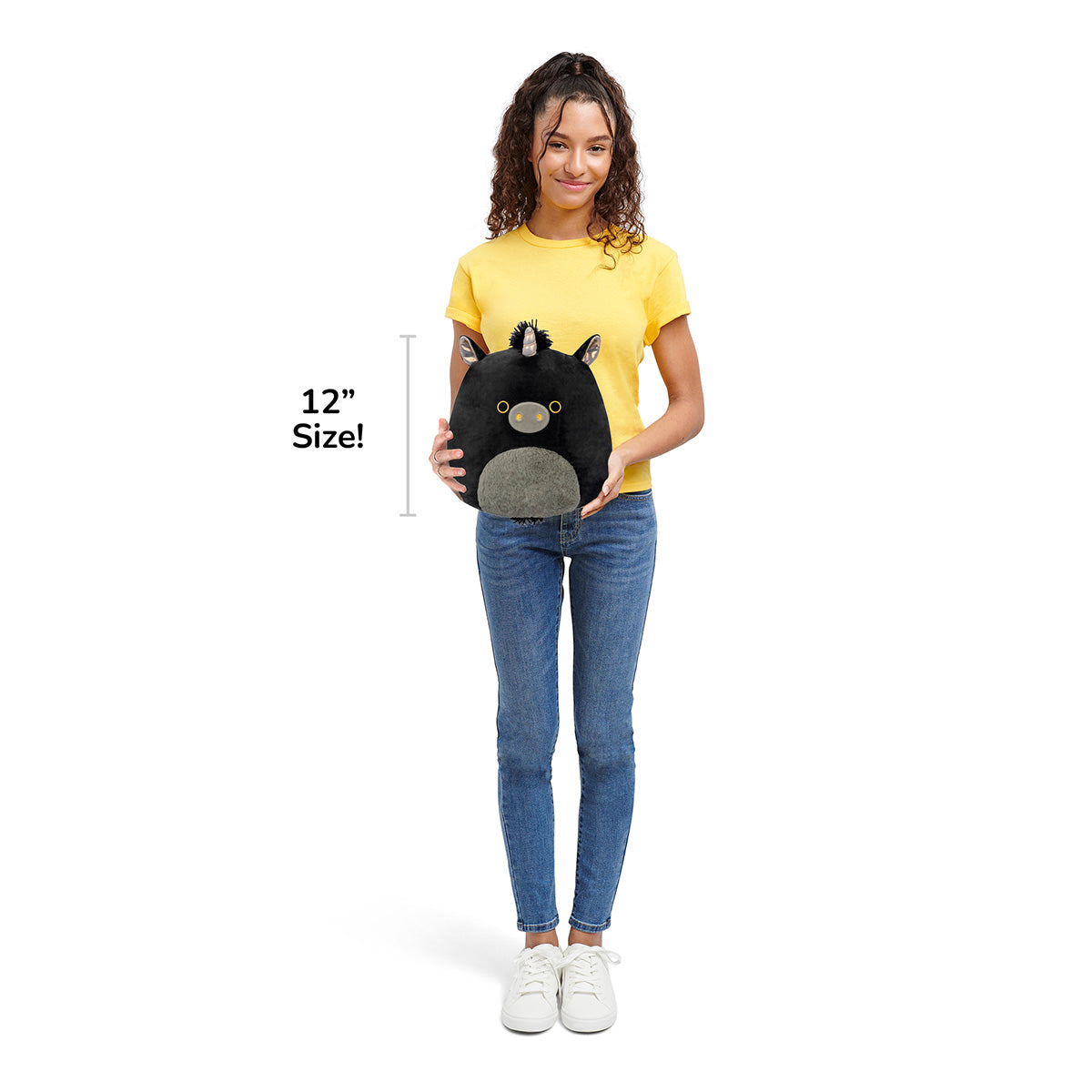Squishmallows 12" Nicolita the Black and Gold Unicorn | Jazwares