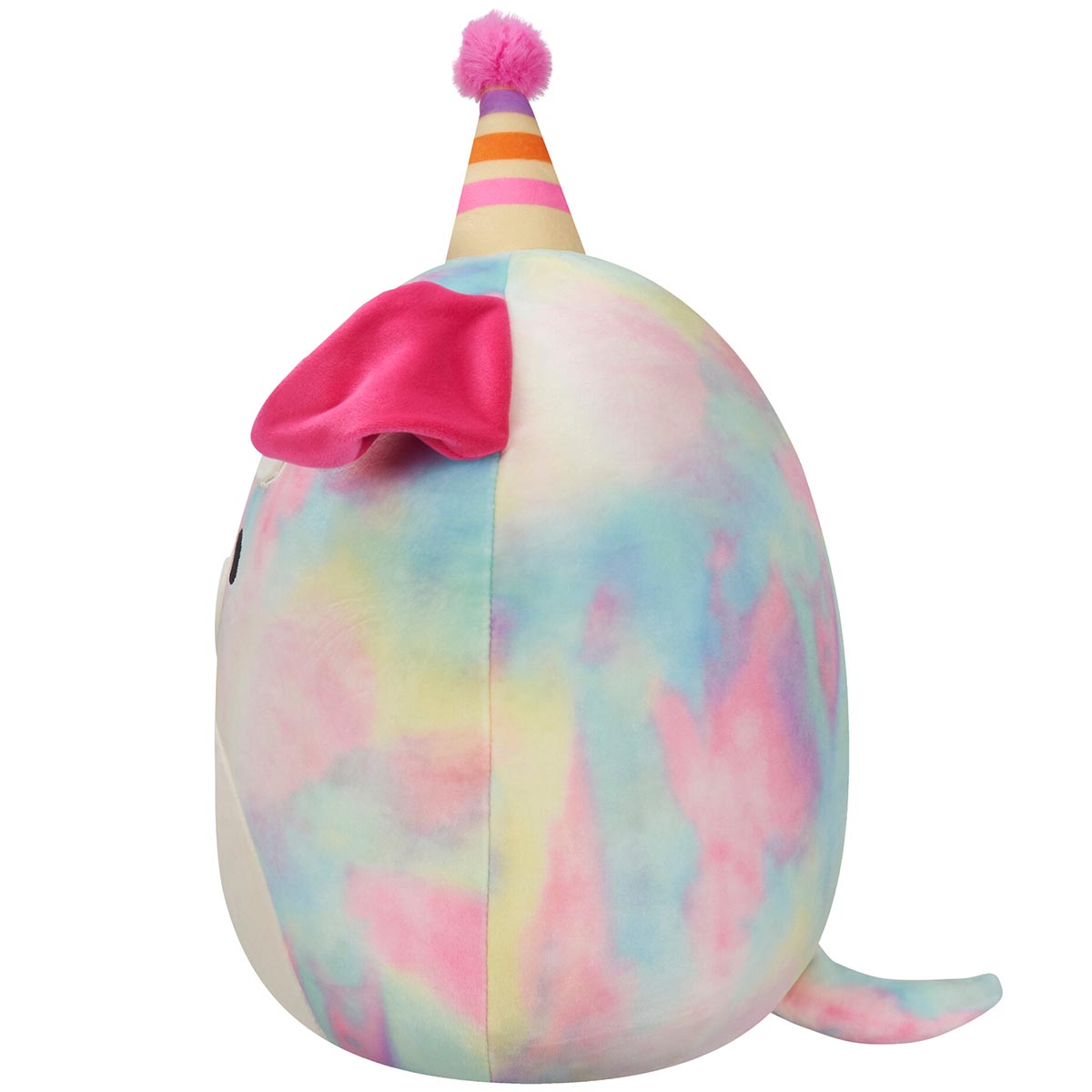 Squishmallows 12" Delenne the Rainbow Tie-Dye Dog With Party Hat | Jazwares