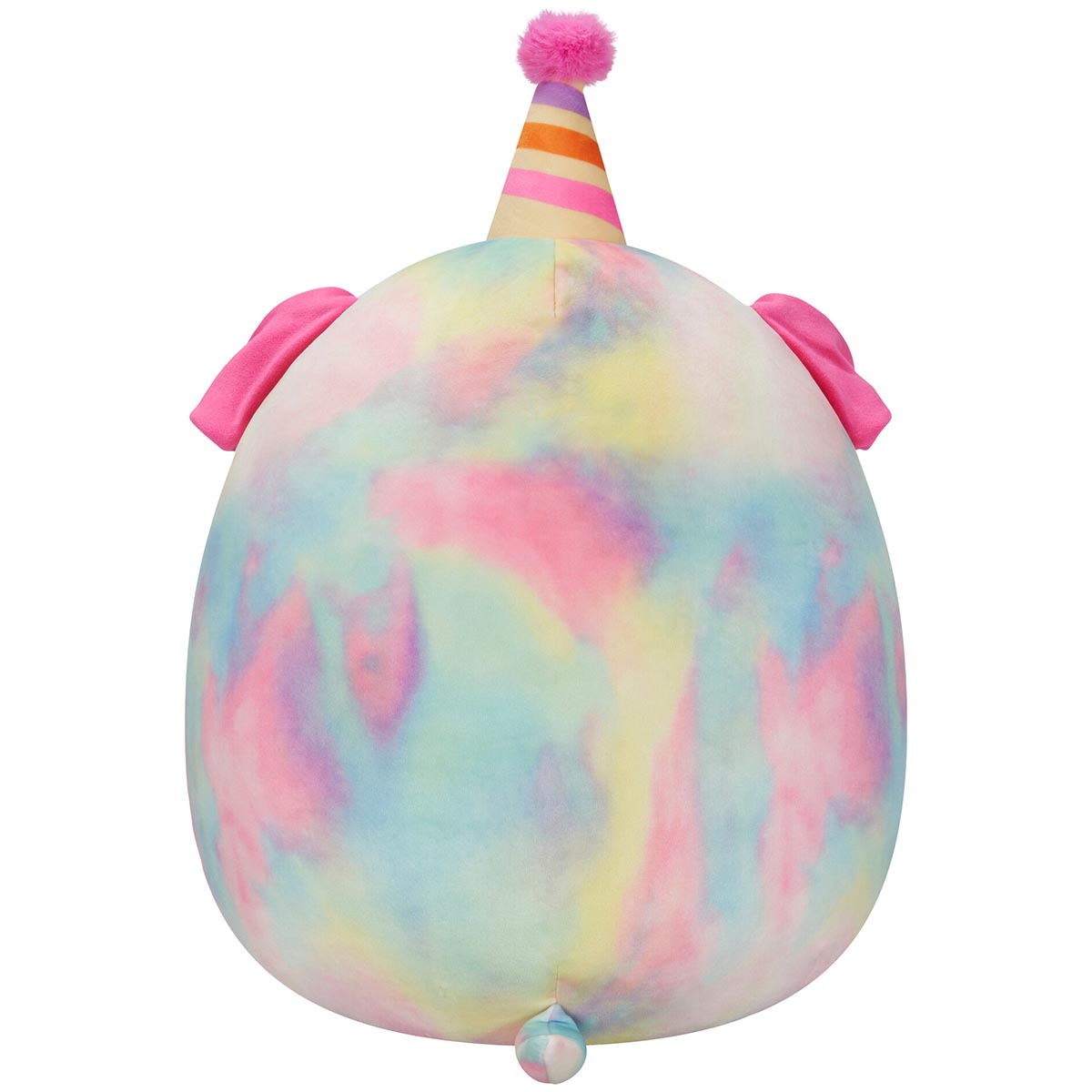 Squishmallows 12" Delenne the Rainbow Tie-Dye Dog With Party Hat | Jazwares