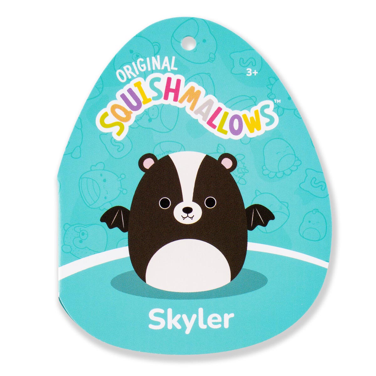 Squishmallows 12" Skyler the Black and White Skunk Bat | Jazwares