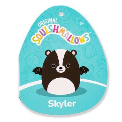 Squishmallows 12" Skyler the Black and White Skunk Bat | Jazwares