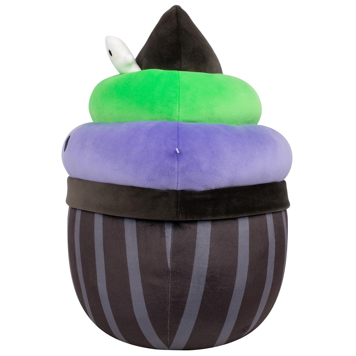 Squishmallows 12" Kurt the Black Cupcake With Green and Purple Frosting | Jazwares