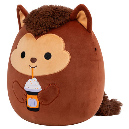 Squishmallows 12" Wade the Brown Werewolf Holding Purple Frappe | Jazwares