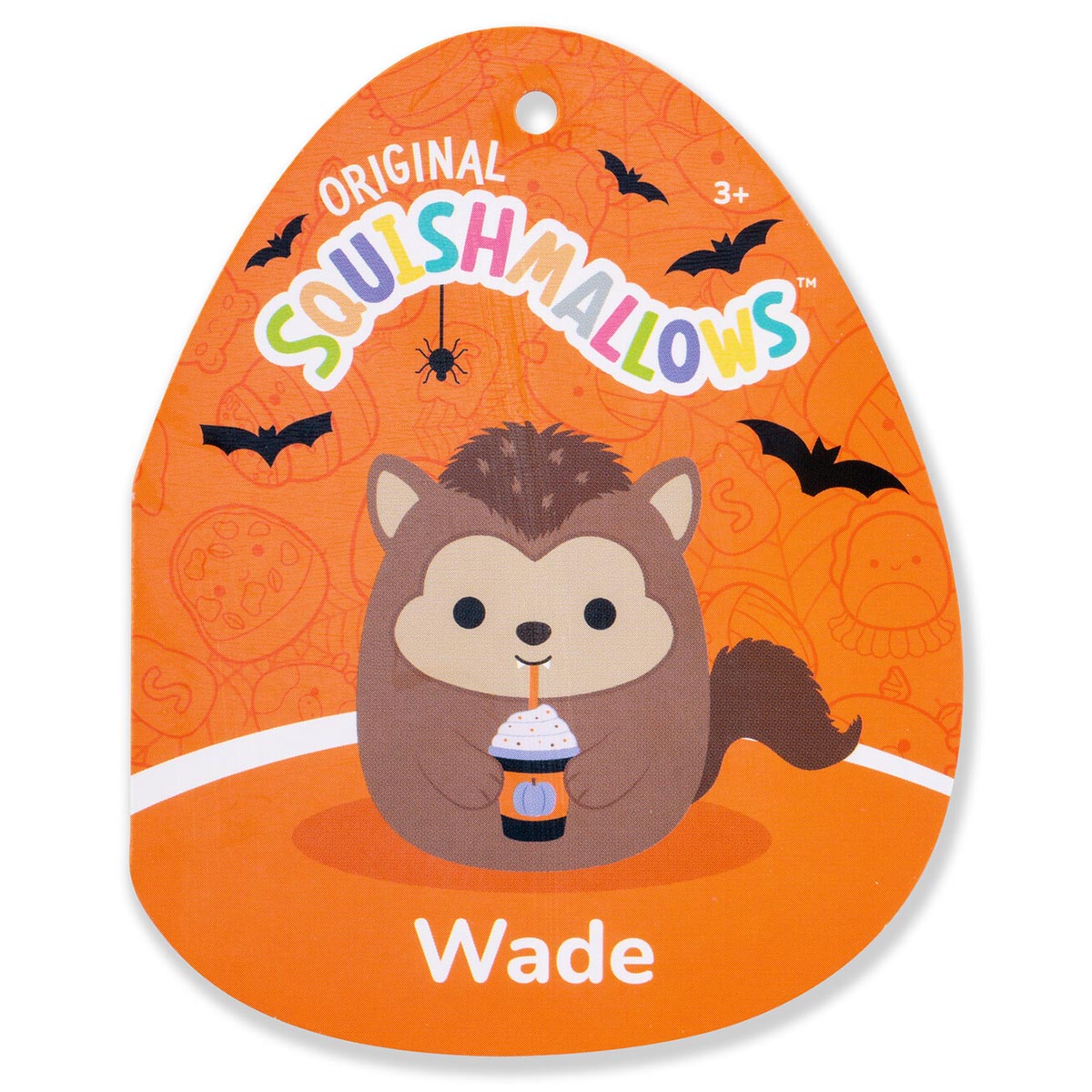 Squishmallows 12" Wade the Brown Werewolf Holding Purple Frappe | Jazwares