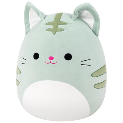 Squishmallows 16" Chase the Green Tabby Cat | Jazwares