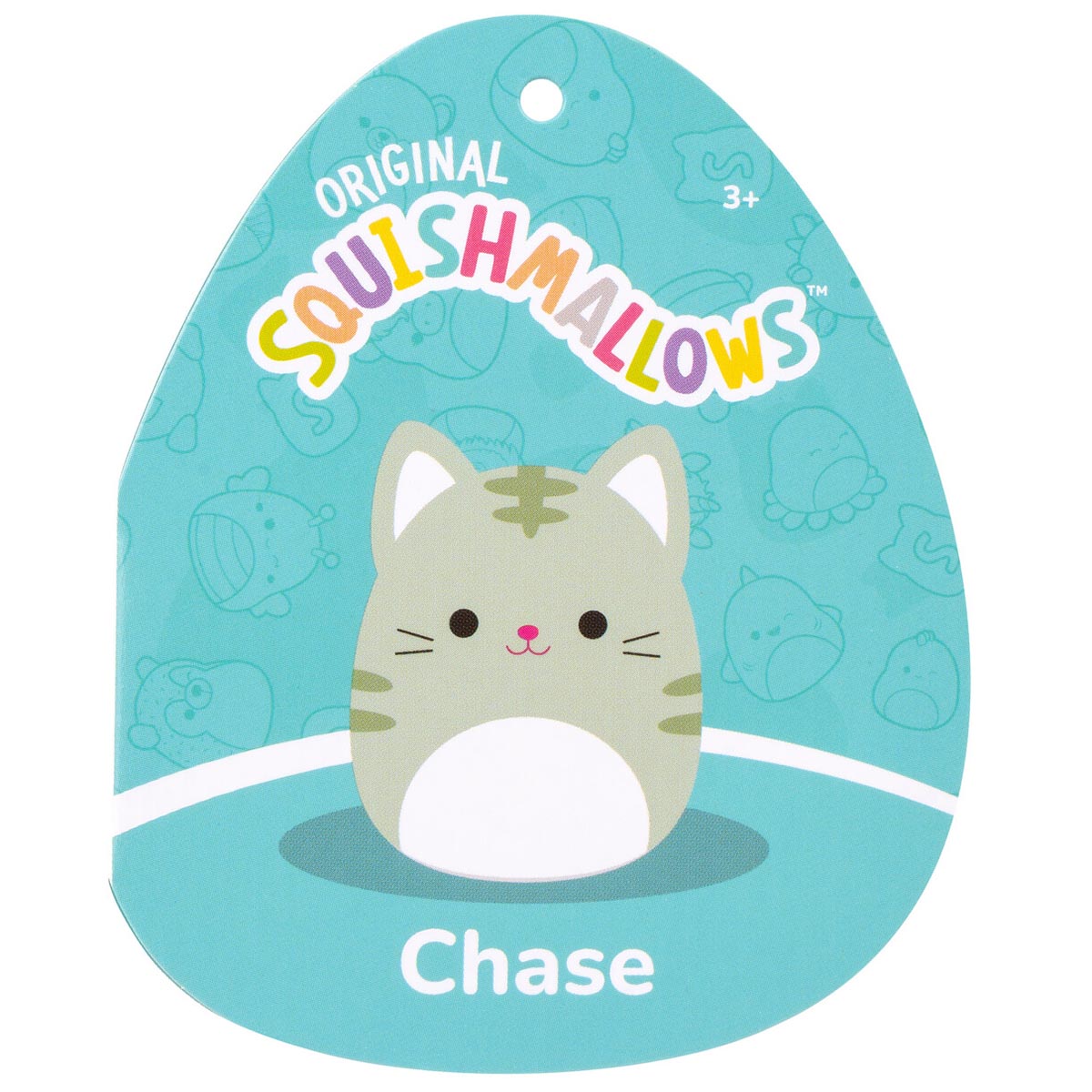 Squishmallows 16" Chase the Green Tabby Cat | Jazwares