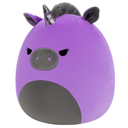 Squishmallows 14" Velocity the Purple and Black Unicorn | Jazwares