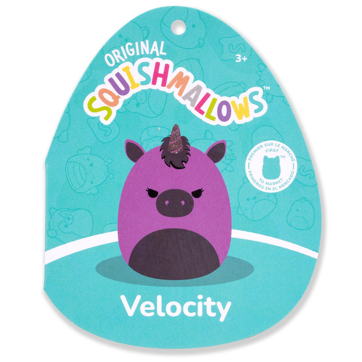 Squishmallows 14" Velocity the Purple and Black Unicorn | Jazwares
