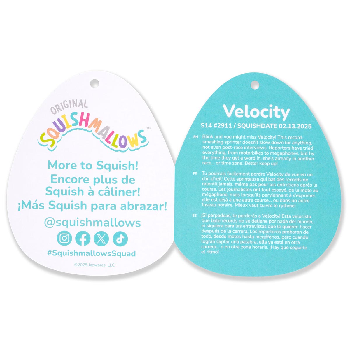 Squishmallows 14" Velocity the Purple and Black Unicorn | Jazwares