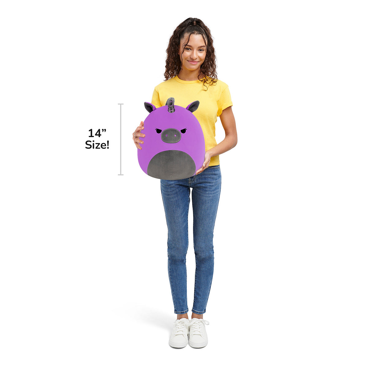 Squishmallows 14" Velocity the Purple and Black Unicorn | Jazwares