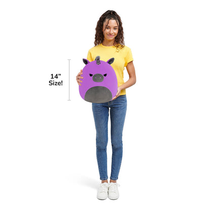 Squishmallows 14" Velocity the Purple and Black Unicorn | Jazwares