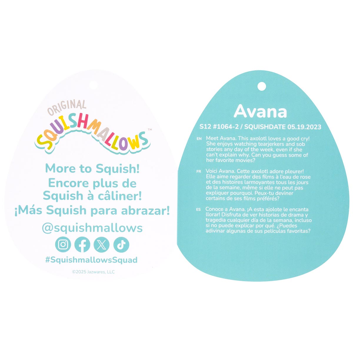 Squishmallows 12" Avana the Spotted Axolotl with Silver Crown | Jazwares