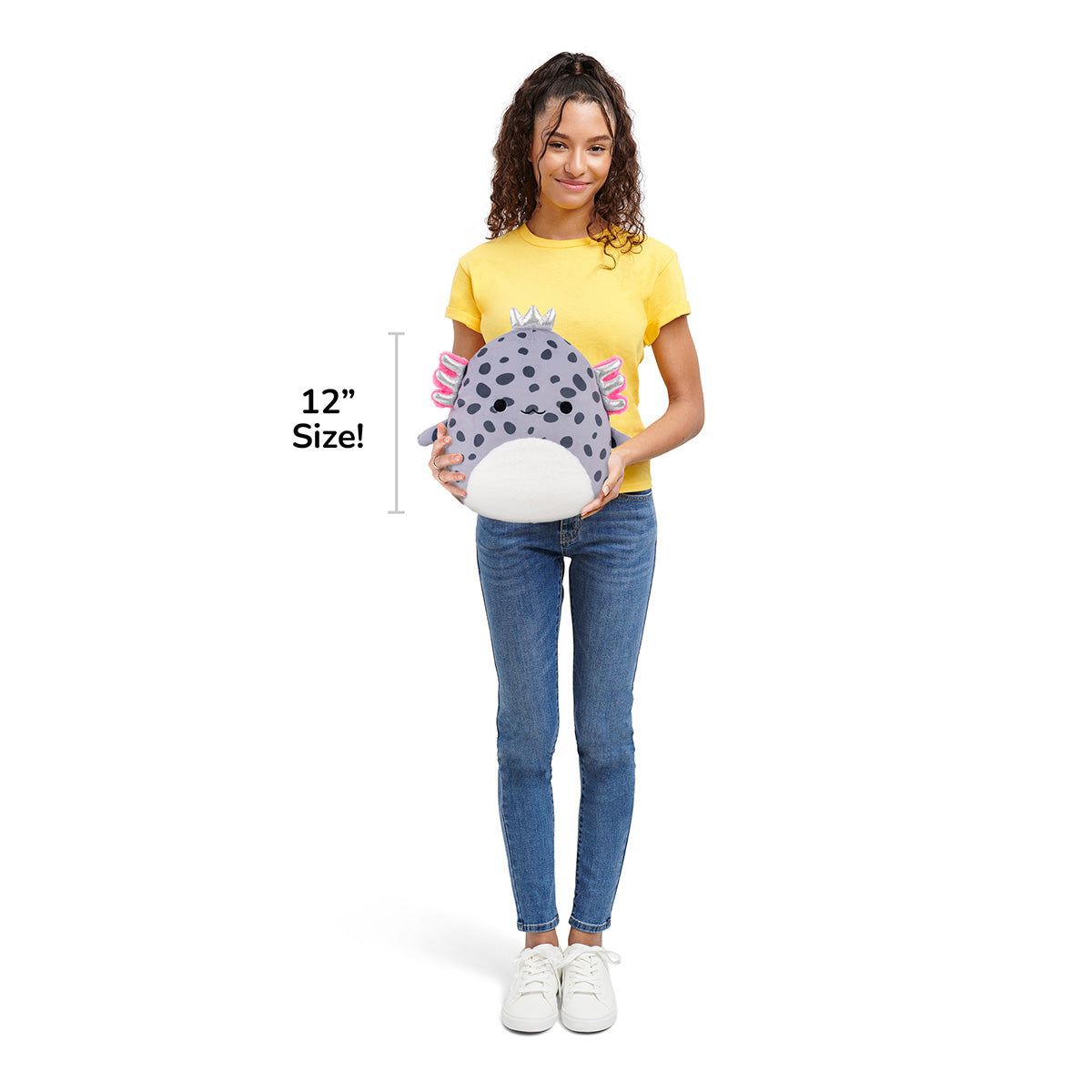 Squishmallows 12" Avana the Spotted Axolotl with Silver Crown | Jazwares