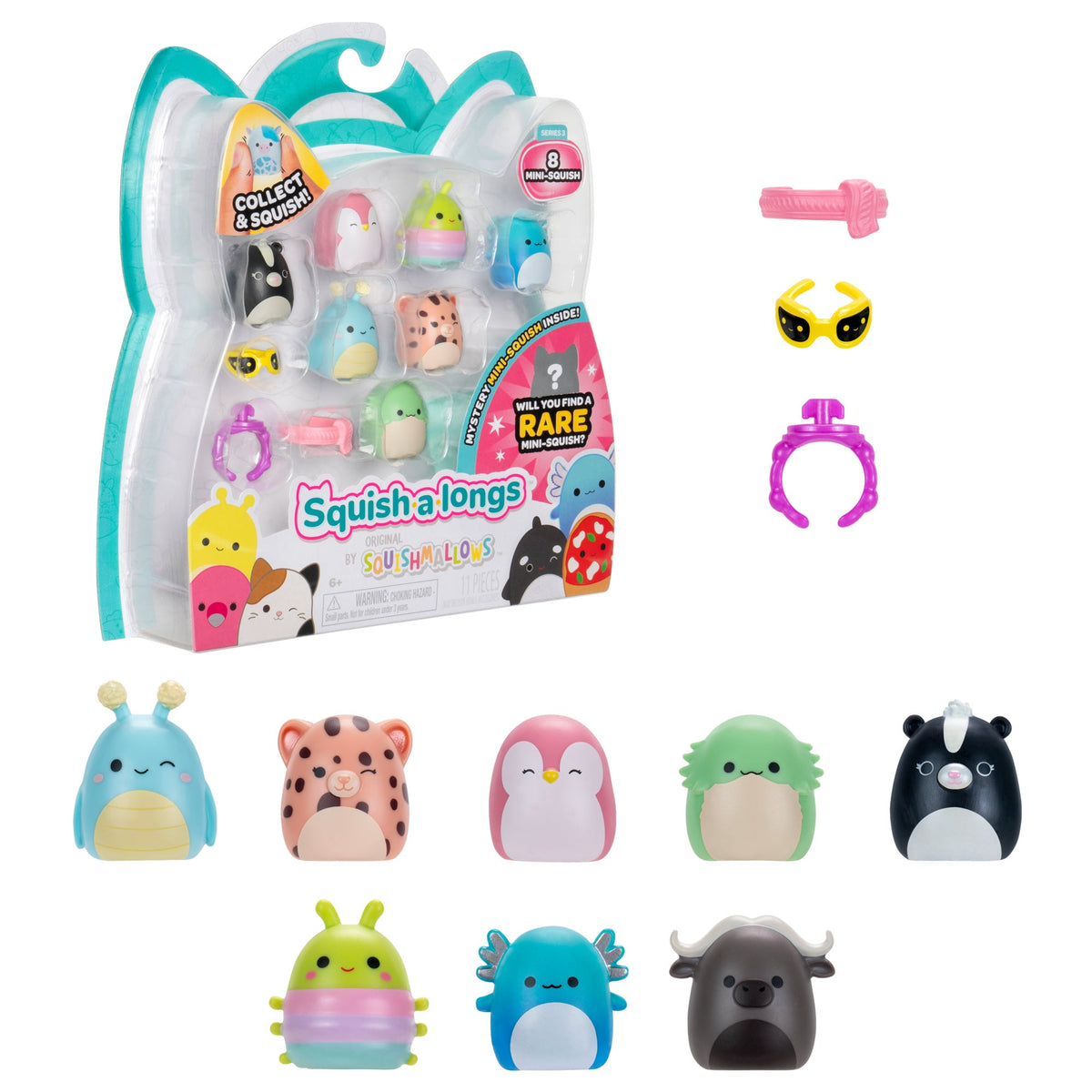Squish-a-longs Mini-Squish 8-Pack Style 1 | Jazwares