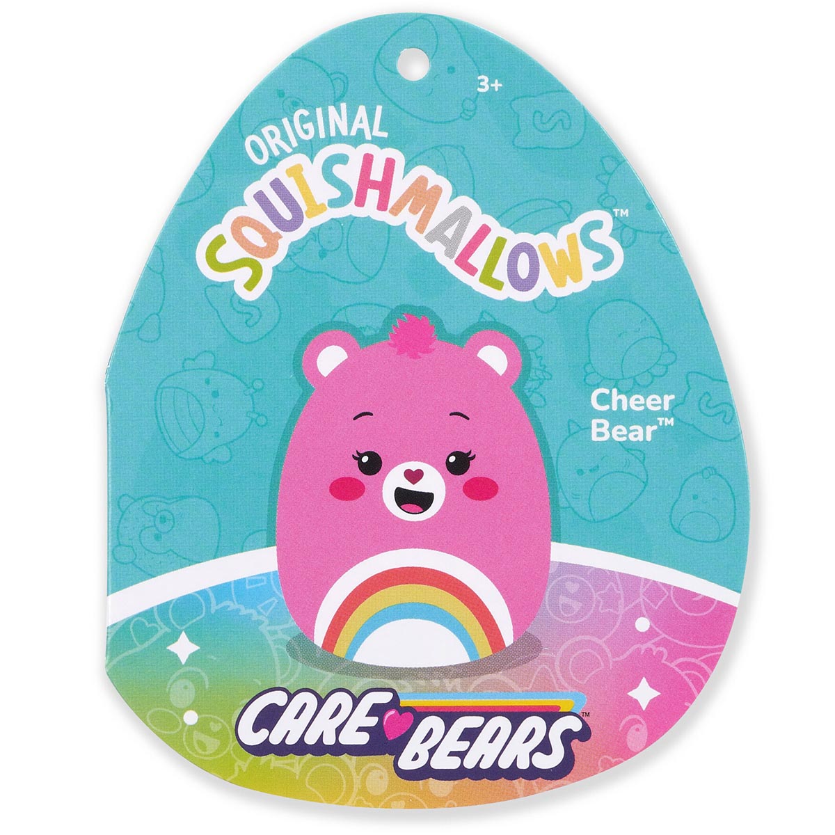 Squishmallows Care Bears 12-Inch Cheer Bear | Jazwares
