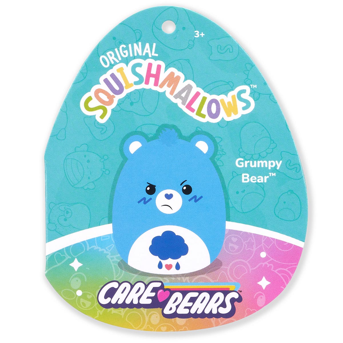 Squishmallows Care Bears 12-Inch Grumpy Bear | Jazwares