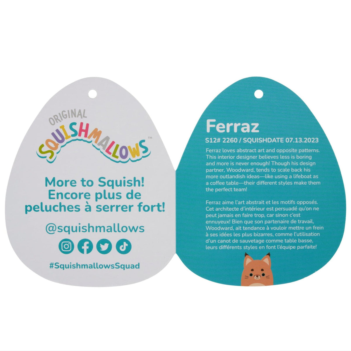 Squishmallows 12" Ferraz the Orange Caracal Cat | Jazwares